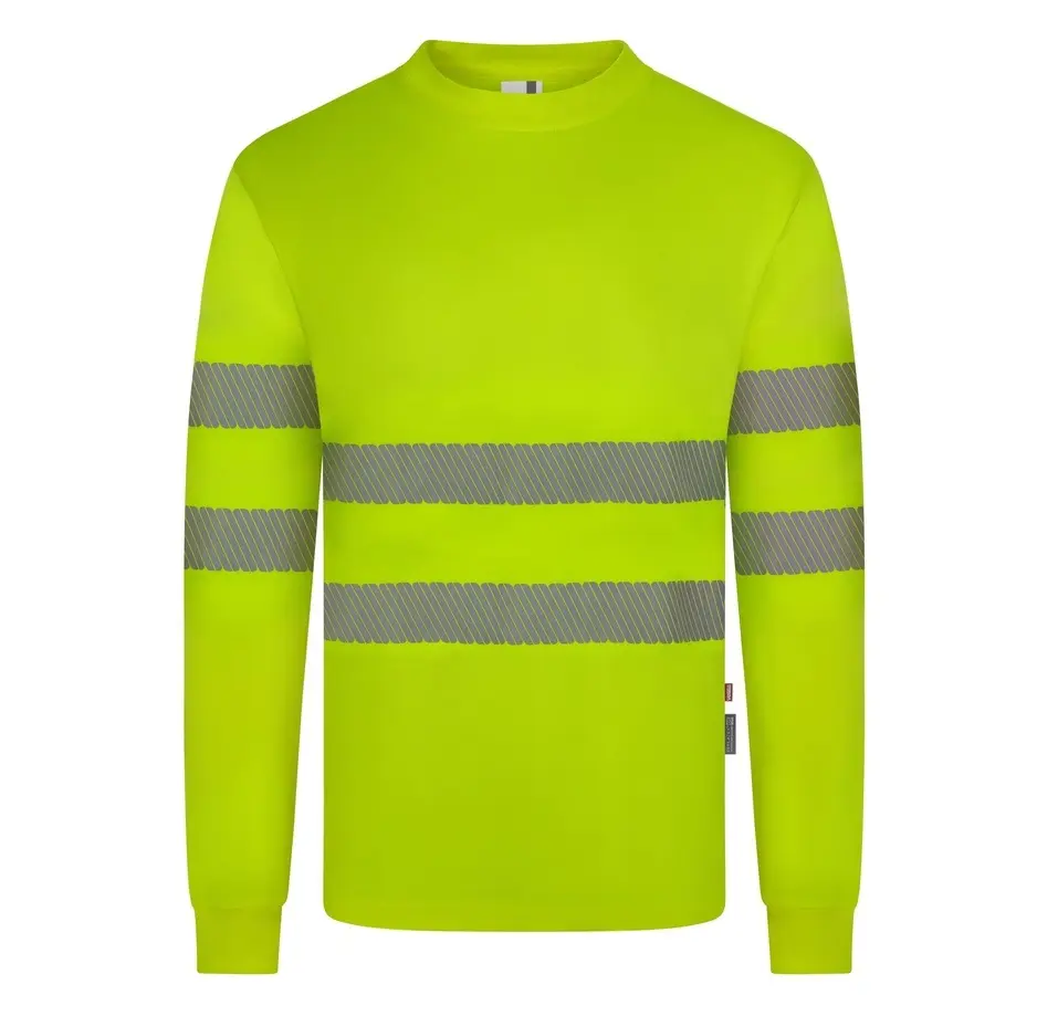 CAMISETA GRS 305634 · ML · BANDAS SEGMENTADAS · ECO · PROTECCION SOLAR >50ºC · AV · CE II CAT · [140g] (AMARILLO FLUOR, XS)