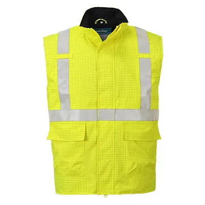 CHALECO S776 BIZFLAME RAIN · IGNIFUGO · ANTIESTATICO · AV · CE III CAT