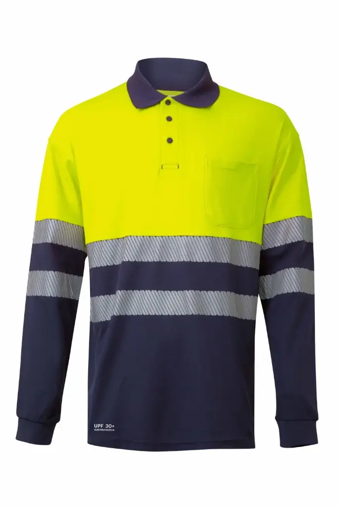 POLO 305545 HI VIS Cotton RS · ML · BICOLOR · ALGODON · BOLSILLO · BANDAS SEGMENTADAS · ECO · PROTEC. SOLAR >30 · AV · CE II CAT