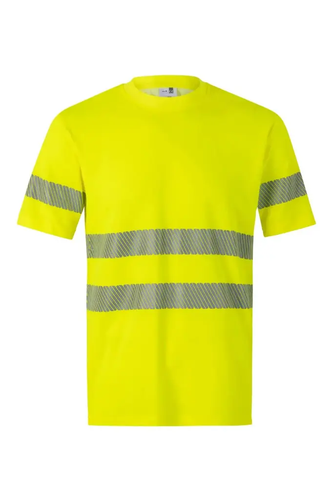 CAMISETA 305642 HI VIS Cotton RS · MC · UNICOLOR · ALGODON · ECO · BANDAS SEGMENTADAS · PROTEC. SOLAR >30ºC · AV · CE II CAT · [150g] (AMARILLO FLUOR, S)