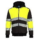 SUDADERA PW377 PW3 · BICOLOR · ALGODON · CREMALLERA ENTERA · CAPUCHA · BANDAS SEGMENTADAS · PROTEC. SOLAR >40ºC · 50 LAVADOS · AV · CE II CAT · [300g]