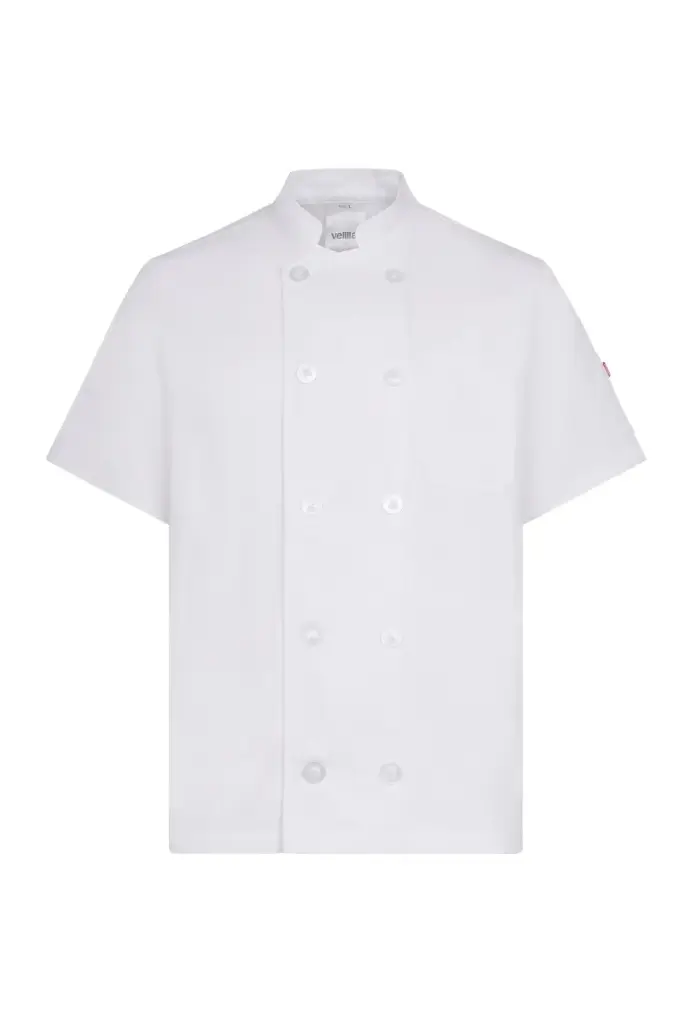 CHAQUETA COCINA 405222 · MC · SOFT TOUCH · CUELLO TIRILLA · CIERRE BOTONADURA · LAVABLE 60º