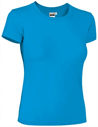 CAMISETA PARIS · MC · MUJER · 100% ALGODON · [160g] (AZUL TROPICAL, XS)