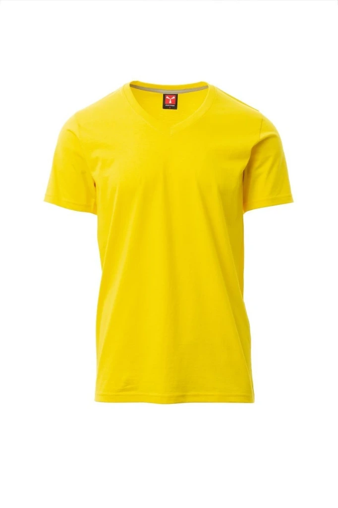 CAMISETA V-NECK · MC · CUELLO V · 100% ALGODON · CE I CAT · PROTECCION SOLAR >50ºC · [155g] (AMARILLO, XS)