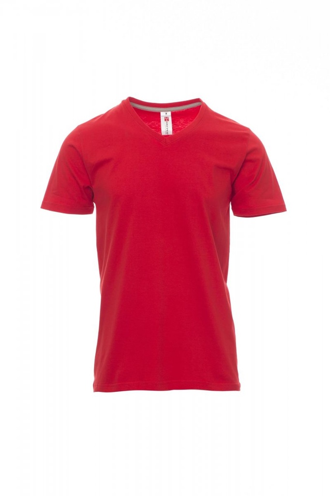 CAMISETA V-NECK · MC · CUELLO V · 100% ALGODON · CE I CAT · PROTECCION SOLAR >50ºC · [155g]