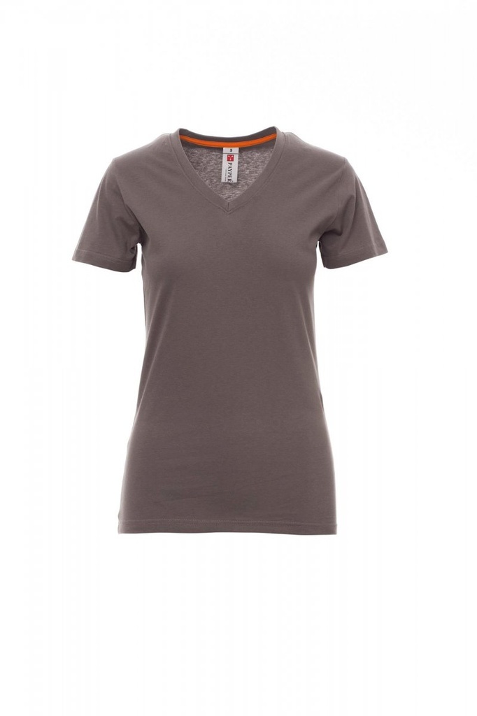 CAMISETA V-NECK LADY · MC · 100% ALGODON · CE I CAT · PROTECCION SOLAR >50ºC · [155g]