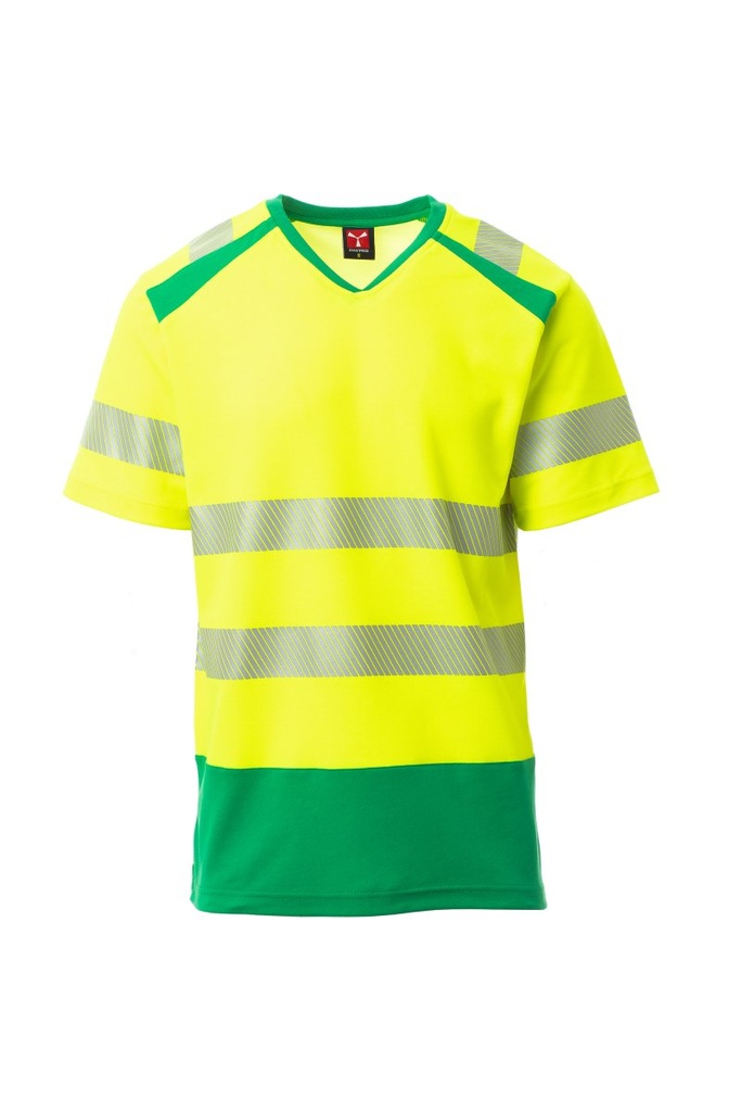 CAMISETA WAY · MC · BICOLOR · ALGODON · BANDAS SEGMENTADAS · PROTECCION SOLAR >50ºC · AV · CE II CAT · [160g]