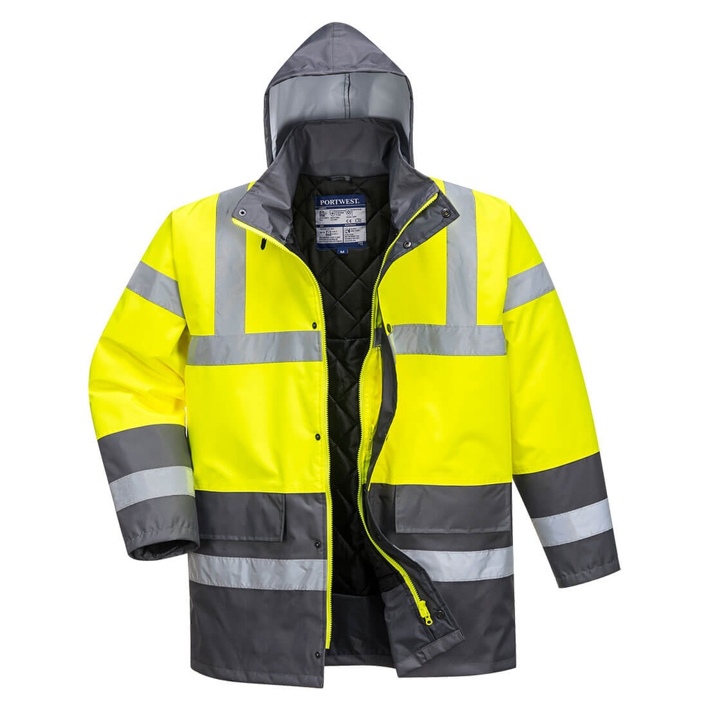 PARKA S466 · IMPERMEABLE [3/4] · AMBIENTES FRIOS -40°C  · CAPUCHA EXTRAIBLE · PROTECCION SOLAR >40ºC · AV · CE II CAT