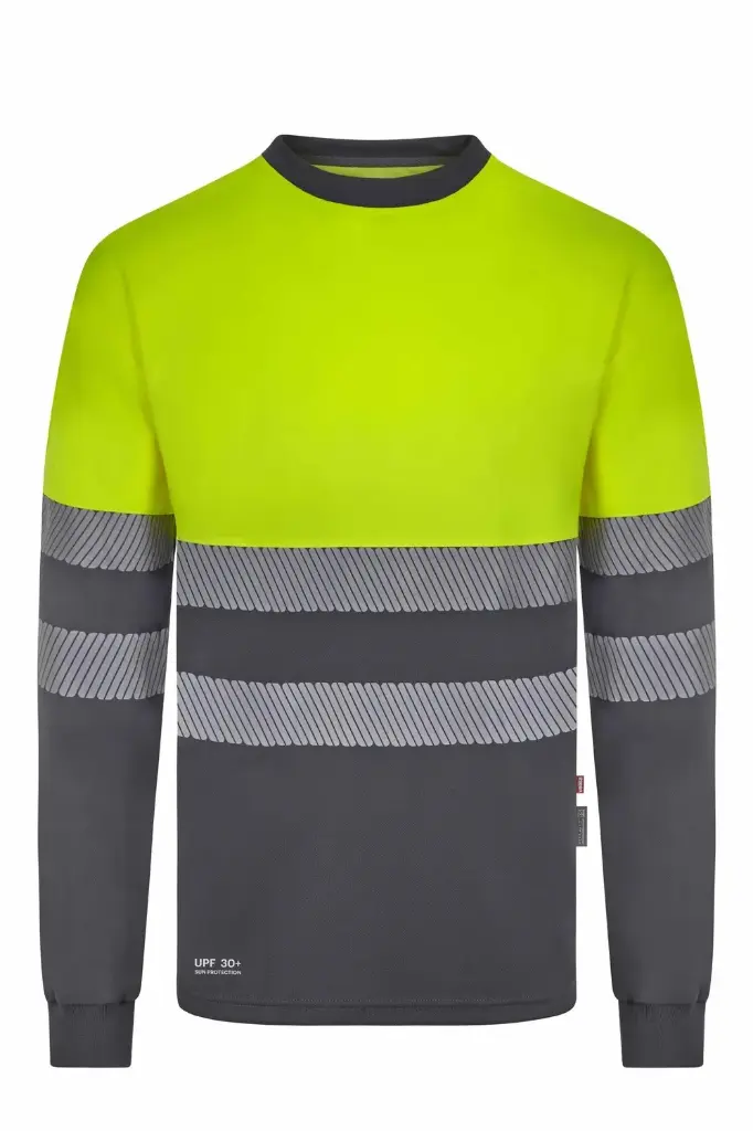 CAMISETA 305645 HI VIS Cotton RS · ML · BICOLOR · ALGODON · ECO · BANDAS SEGMENTADAS · AV · CE II CAT · [150g]